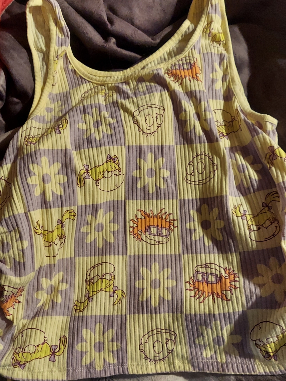 Rugrats Yellow Tank Top Plus Sized